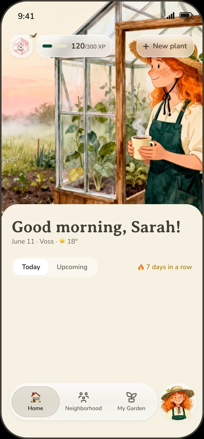 The Spire home screen